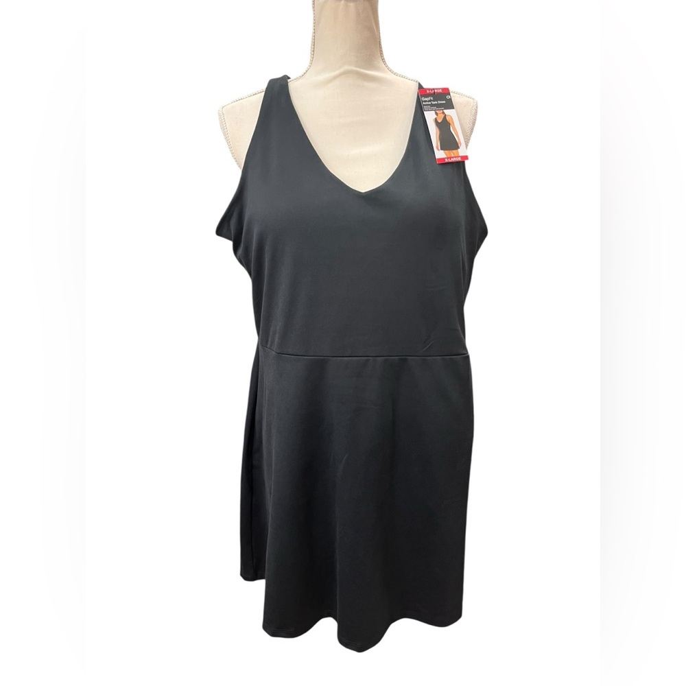 GAP GapFit Active Dress XL Built In Shorts Tennis Pickleball NWT Black - Picture 2 of 13